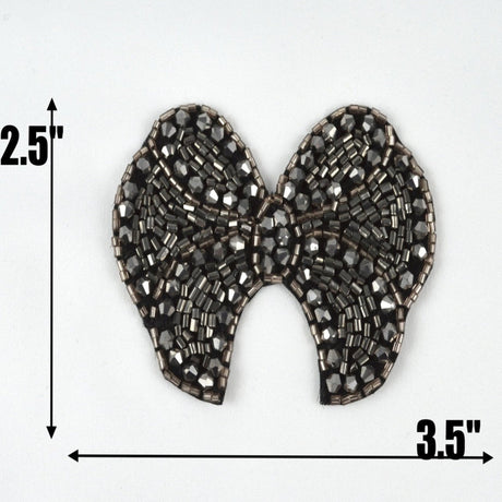 Crystal Bow Iron-On Applique