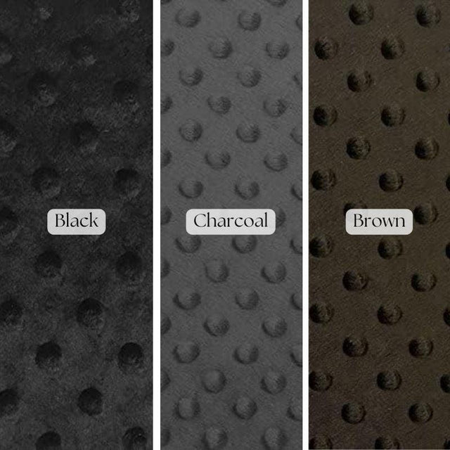 Black Chocolate And Charcoal Grey Minky Dot Fleece Fabric - Polka Dot, 60" Width (1 Yard)