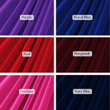 Bold And Vibrant Fabric Set Velvet Fabric - Burgundy, Royal Blue, Fuchsia, Red, Purple, 58-60" Width (1 Yard)