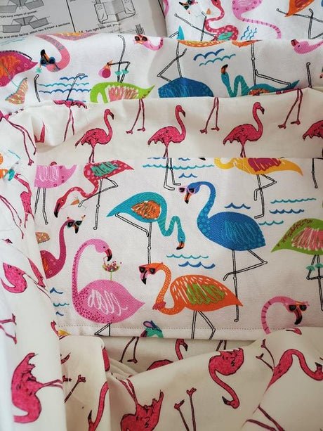 Cotton Canvas Fabric Florida Diva Flamingo 43/44" Wide Richloom