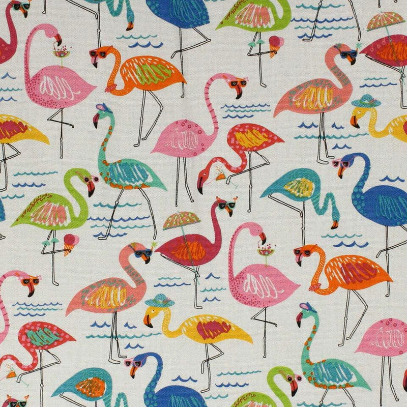 Cotton Canvas Fabric Florida Diva Flamingo 43/44" Wide Richloom