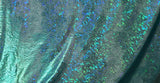 Fabric The Witching Hour Hologram Foil Mini Scale Aqua Halloween 58" Wide