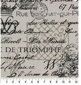 Cotton Slub Upholstery Fabric Dumas Vintage Print