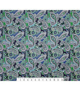 Cotton Canvas Green Paisley 44" Wide Upholstery Fabric