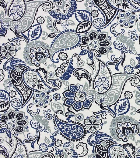Cotton Canvas Fabric Richloom Filigree Seaside Paisley 44/45" Wide