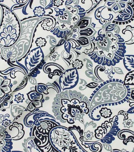 Cotton Canvas Fabric Richloom Filigree Seaside Paisley 44/45" Wide