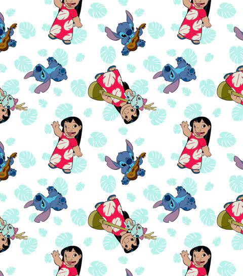 Quilting Cotton Lilo & Stitch Friends Floral Disney