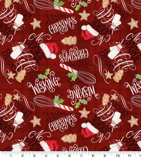 Quilting Cotton No Cookies Left Behind Christmas Gingerbread