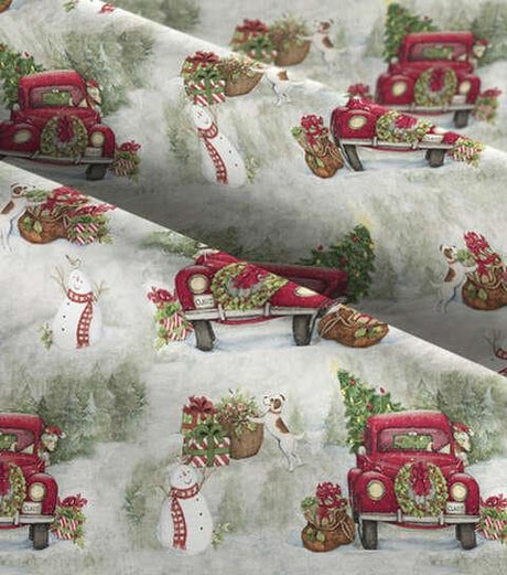 Quilting Cotton Susan Winget Christmas Country Drive