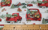 Quilting Cotton Susan Winget Dogs & Trucks Christmas