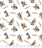 Quilting Cotton Disney Mickey Mouse Action on White