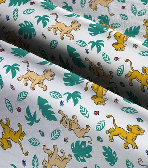 Quilting Cotton Lion King Simba and Nala Grub Toss Disney