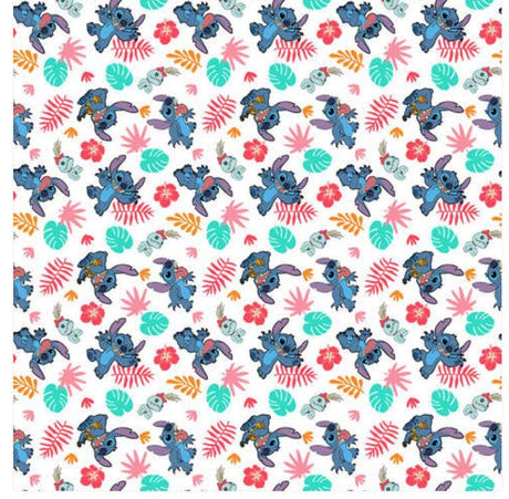 Quilting Cotton Stitch And Scrump Fun Disney Fabric