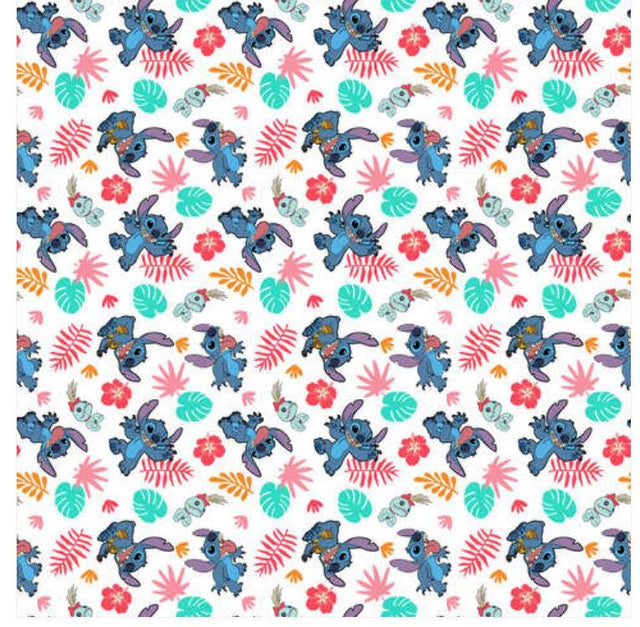 Quilting Cotton Stitch And Scrump Fun Disney Fabric