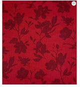 Cotton Canvas Fabric New Folk Tonal Floral on Red Christmas 44" Wide