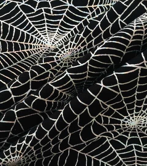Stretch Knit Fabric Holographic Spiderweb 57" Wide POP!