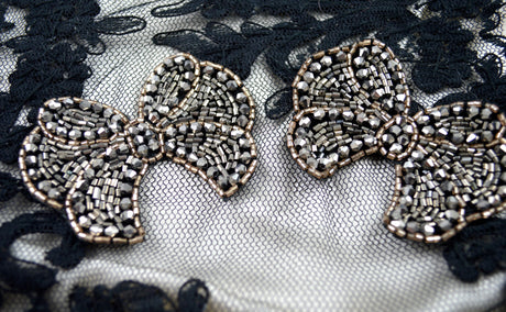 Crystal Bow Iron-On Applique