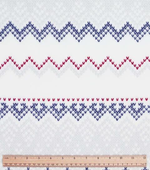 Fleece Fabric 1.5yd Sew Lush Fair Isle Knit Precut