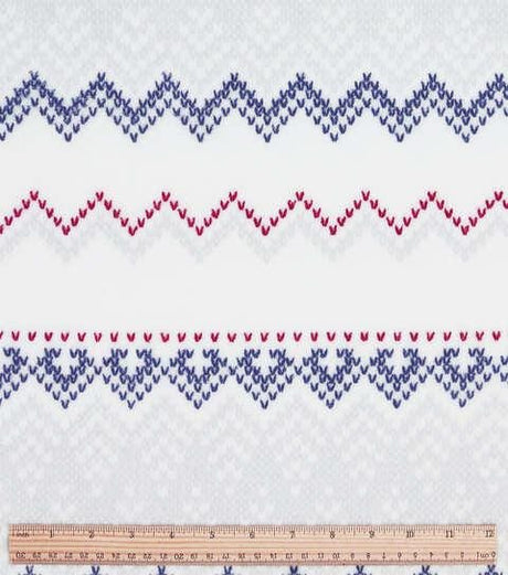 Fleece Fabric 1.5yd Sew Lush Fair Isle Knit Precut