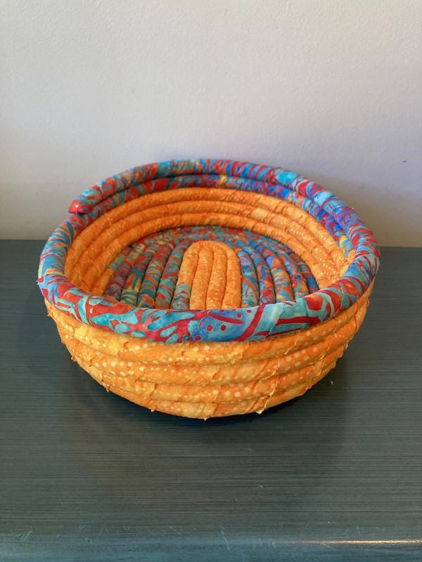 Batik Cotton Yellow Orange Dot 100% Cotton