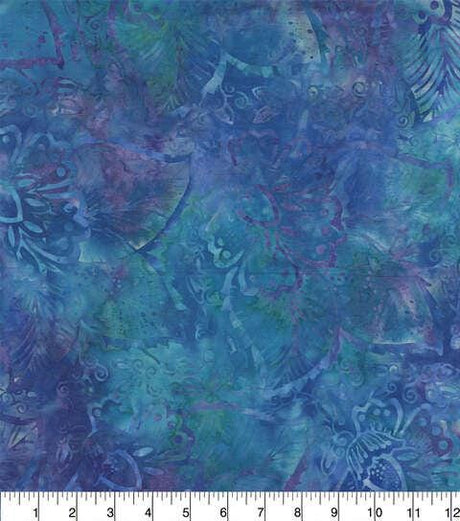 Batik Cotton Purple Blue 100% Cotton 44" Wide