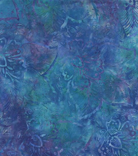 Batik Cotton Purple Blue 100% Cotton 44" Wide