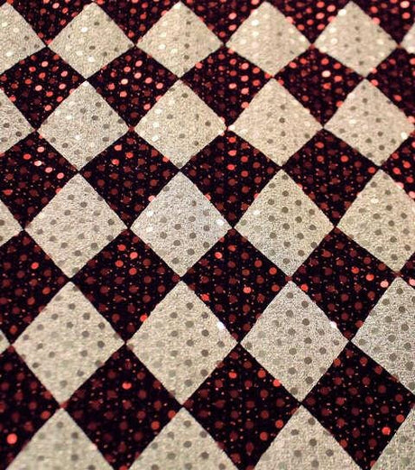 Metallic Knit Apparel Fabric The Witching Hour Diamond Print Halloween 58" Wide