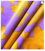 Quilting Cotton Sateen Purple & Yellow Floral 57" Wide