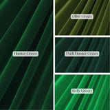 Luxury 4-Way Stretch Velvet Fabric - Rich Green Shades, Dark Hunter Green, Kelly Green, Olive Green, 58" Width