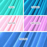Pastel Stretch Velvet Fabric - Baby Blue, Pastel Pink, Light Orchid, Tiffany Blue, Turquoise, 58-60" Width