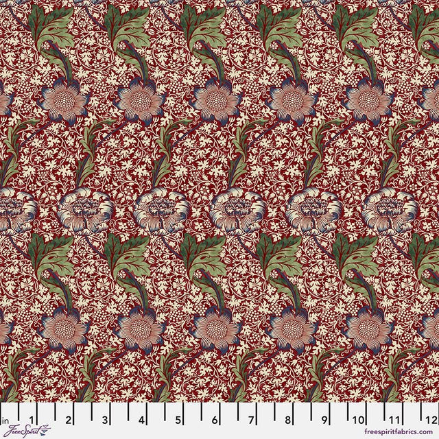 Quilting Cotton The Oxford Holiday Collection Berry William Morris