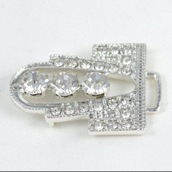 Rhinestone Clasp Buckle Gold Silver