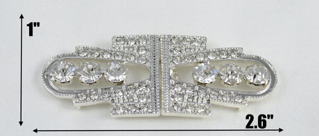 Rhinestone Clasp Buckle Gold Silver