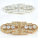 Rhinestone Clasp Buckle Gold Silver