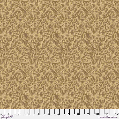 Quilting Cotton Yew & Aril Gold The Oxford Holiday Collection Free Spirit