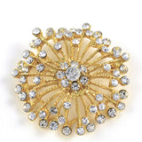Rhinestone Brooch Starburst Pin