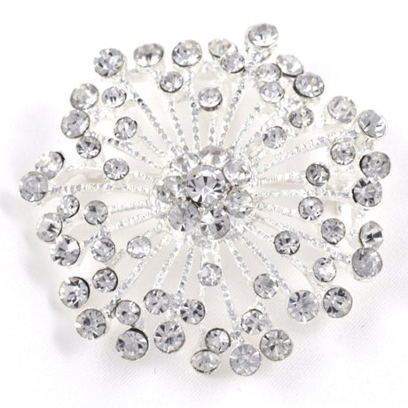 Rhinestone Brooch Starburst Pin