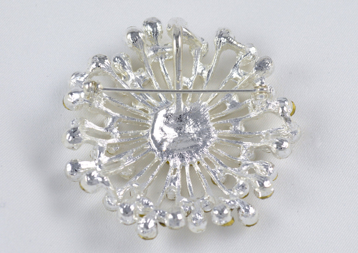 Rhinestone Brooch Starburst Pin