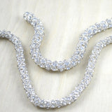 Rhinestone Cord Trim Gold Silver
