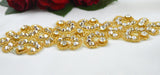 Rhinestone Applique Gold Art Deco