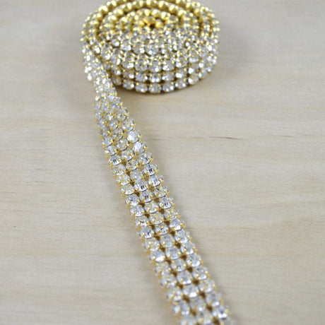 Rhinestone Trim 3/4 Inch Banded