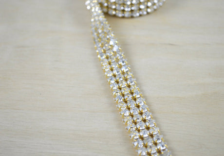 Rhinestone Trim 3/4 Inch Banded