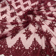 Luxury Beaded Lace Fabric - Embroidered Tulle, Baby Blue, Black, Burgundy, Champagne, Dusty Rose, Gold, Hunter Green, Lilac, Navy Blue, Sage (1 Yard)