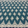 Luxury Beaded Lace Fabric - Embroidered Tulle, Baby Blue, Black, Burgundy, Champagne, Dusty Rose, Gold, Hunter Green, Lilac, Navy Blue, Sage (1 Yard)