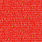 Quilting Cotton Jingle Bells Lyrics Red Riley Blake