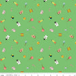 Quilting Cotton Jingle Bells Toys Green Riley Blake