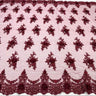 Luxury 3D Floral Beaded Lace Fabric - Embellished Mesh With Pearls, Black, Burgundy, Champagne, Dusty Rose, Hunter Green, Ivory, Lilac, Navy, Sage Mint, Baby Blue