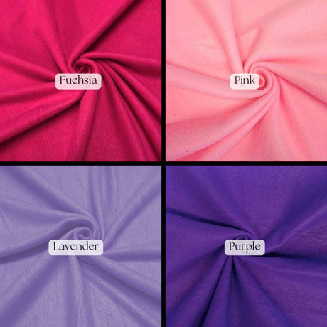 Anti-Pill Polar Fleece Fabric - Baby Blue, Black, Charcoal, Dk Yellow Gold, Fuchsia, Heather Grey, Hunter Green, Kelly Green, Lavender, Lime, Lt Yellow, Mushroom, Navy, Orange, Pink, Purple, Red, Royal Blue, Taupe, White