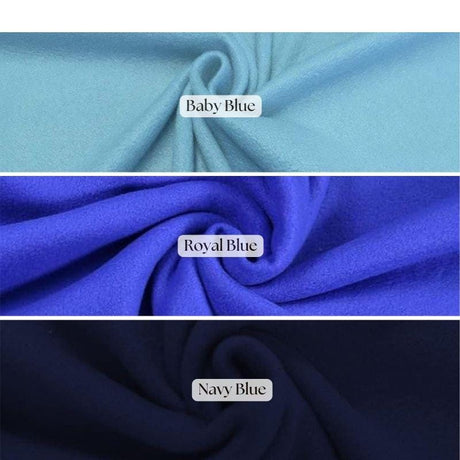 Anti-Pill Polar Fleece Fabric - Baby Blue, Black, Charcoal, Dk Yellow Gold, Fuchsia, Heather Grey, Hunter Green, Kelly Green, Lavender, Lime, Lt Yellow, Mushroom, Navy, Orange, Pink, Purple, Red, Royal Blue, Taupe, White