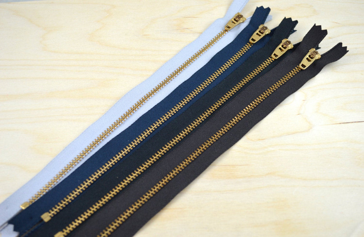 Metal Zipper Gold 9 Inch YKK